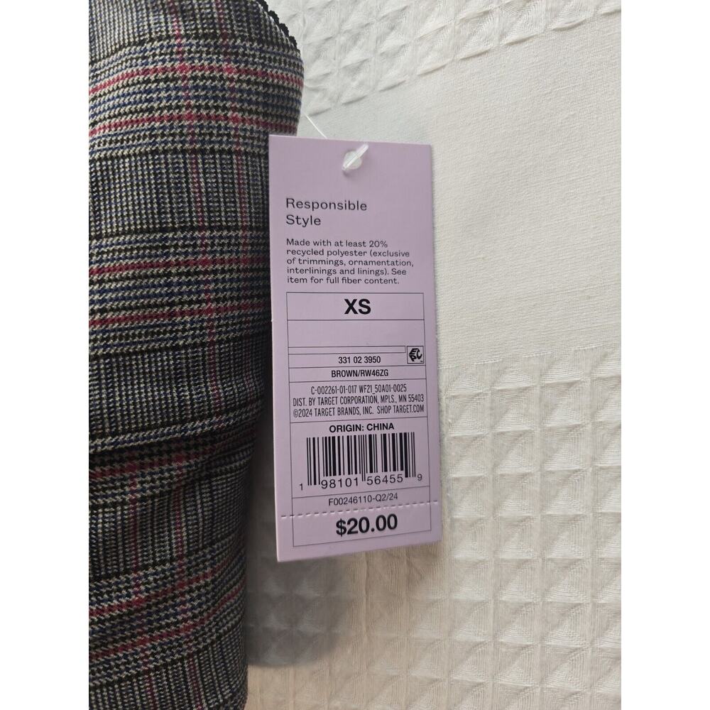 Wild Fable Halter Crop Top Size XS Womens Plaid Y2K spaghetti Strap - Picture 3 of 8